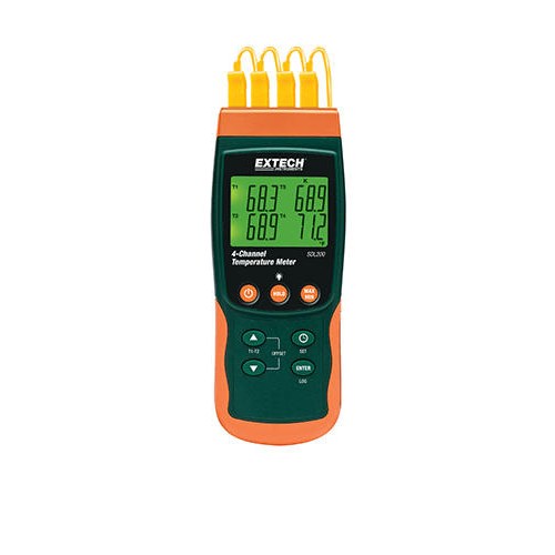 4-CHANNEL THERMOMETER SD LOGGER METER W/